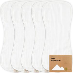 KeaBabies - KeaBabies 5-Pack Softe Burp Cloths