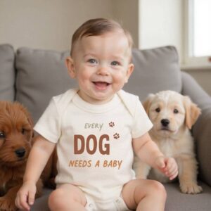 Finn + Emma - Graphic bodysuit |Every Dog Needs A Baby
