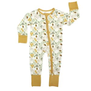 Emerson and Friends - Happy Honey Bees Bamboo Convertible Baby Pajamas