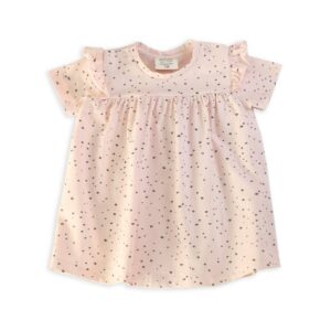Viverano Organics - Pebble Short Sleeve Ruffle Dress + Bloomer Set
