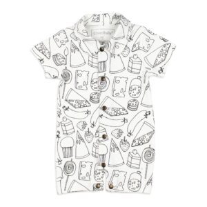 L'ovedbaby - Organic S/Sleeve Romper in Snacks