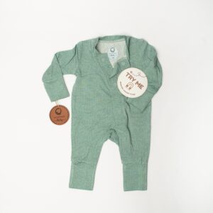 CJ Artisan Baby - Magnet Bamboo Onesies Sage Orbit print