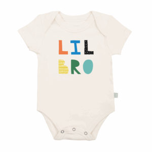 Finn + Emma - Baby graphic organic bodysuit | lil bro original