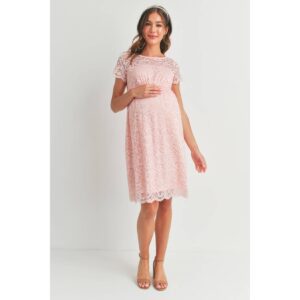 Hello Miz -  Elegant Lace Maternity Dress with Empire Waist