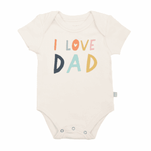 Finn + Emma - Baby graphic organic bodysuit | love dad