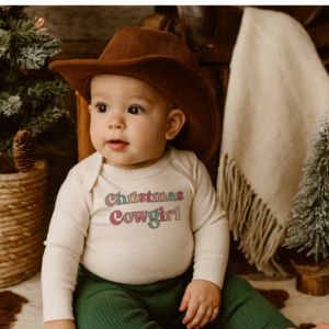 Finn + Emma - Long sleeve graphic bodysuit | christmas cowgirl