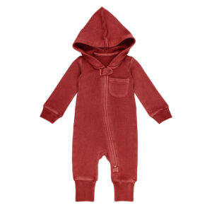 L'ovedbaby - Organic Cozy Zipper Romper, Cherry