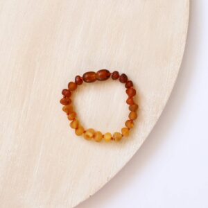 CanyonLeaf - Raw Baltic Amber + Sunflower || Anklet or Bracelet