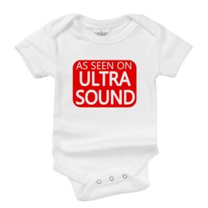 Spunky Stork - Ultrasound Organic Newborn Baby Bodysuit Shower Gift
