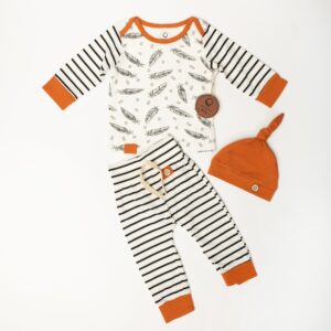 CJ Artisan Baby - Stripes & Feathers Hipster Outfit