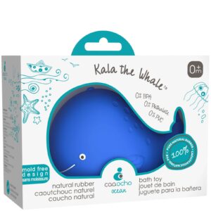 CaaOcho Natural Rubber Toys - Natural Rubber Whale Non-Toxic Bath Toy, Mold-free design