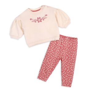 Viverano Organics - Bloom Floral Baby Sweatshirt & Legging Set (Organic Cotton)