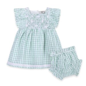 Viverano Organics - Forest Gingham Baby Dress + Bloomer (Organic)
