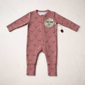 CJ Artisan Baby - Elk Antlers Rust Magnet Onesie