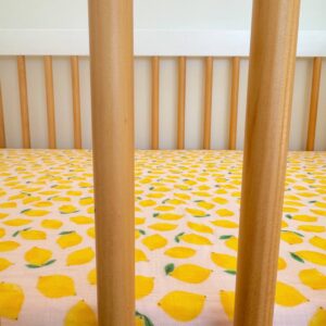 SIIX Collection - Lemon Sorbet / Muslin Crib Sheet