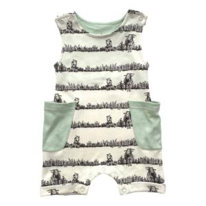 Cat & Dogma - Organic Cotton Sleeveless Romper - Billie & Kid