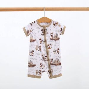 Jammie Session - Vintage Voyage Short Sleeve Romper