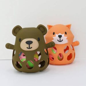Three Hearts & Co./EMO & CO. - Silicone 3D Funny Fox/Bear Silicone Teeether